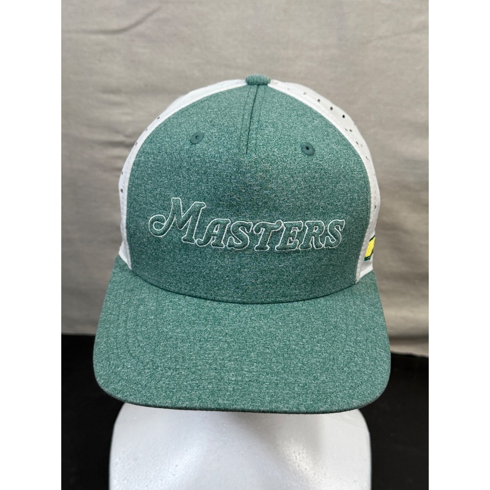 American Needle Masters Golf Hat Mens OSFA Green White Snapback Perforated Cap